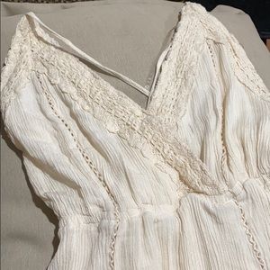 Ivory open back maxi dress